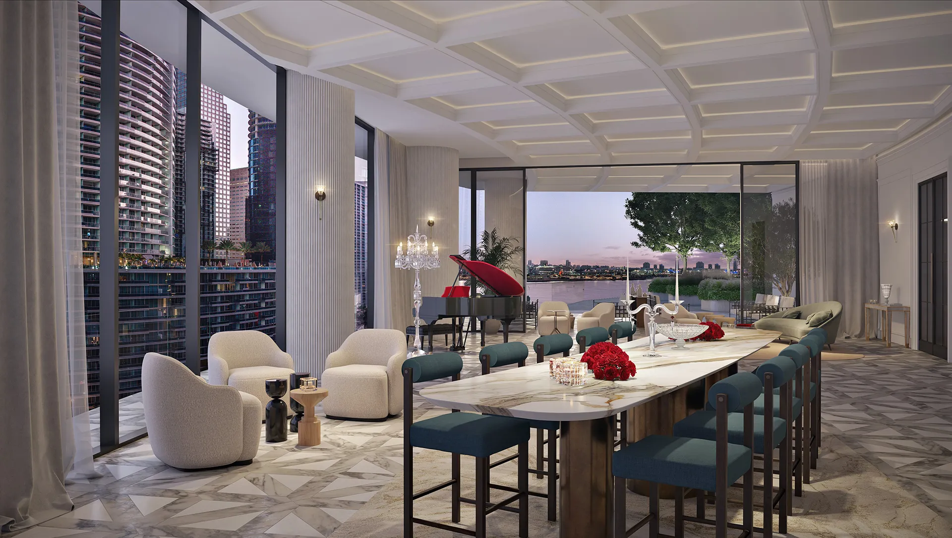 Baccarat Red Crystal Salon